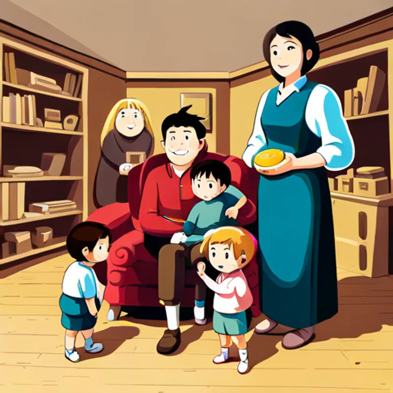 Bryan with his family in a happy home