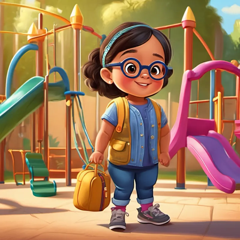 Karen thanks the playground and gets ready to leave.