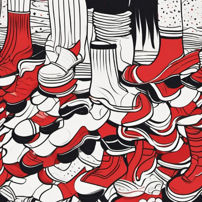 The animated socks appear to be marching. Roger suggests organizing them.