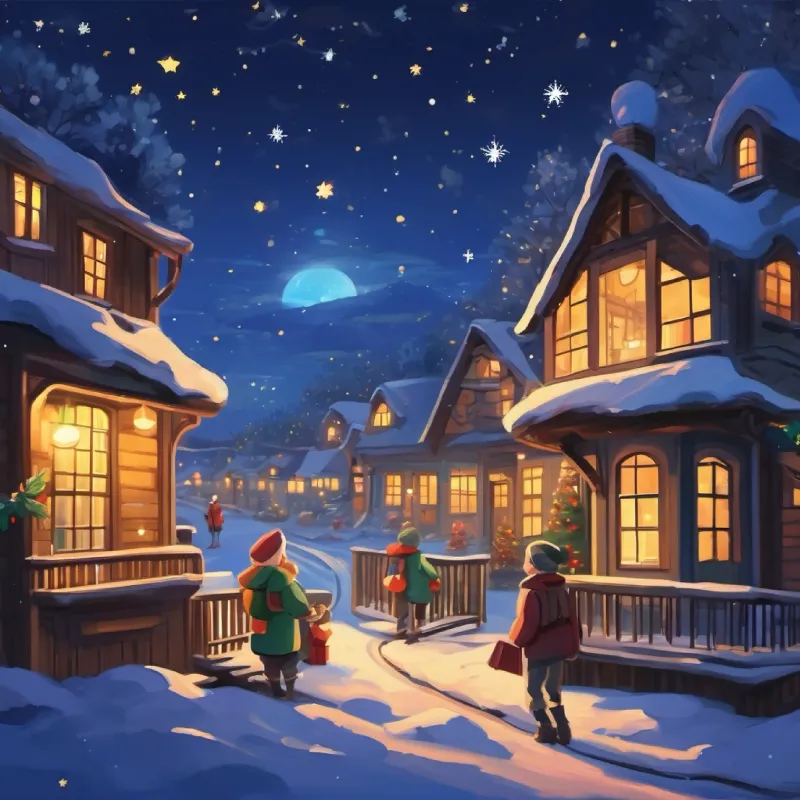 Night falls; they watch stars, affirming their friendship.