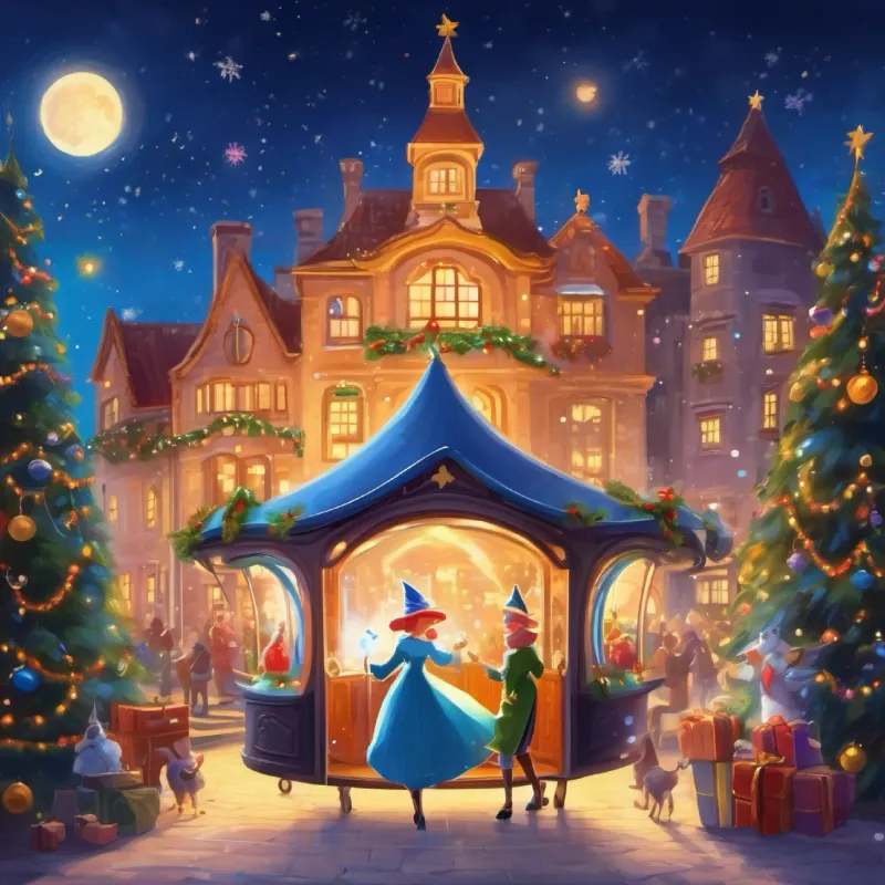 The fairy godmother works her magic, creating a coach.