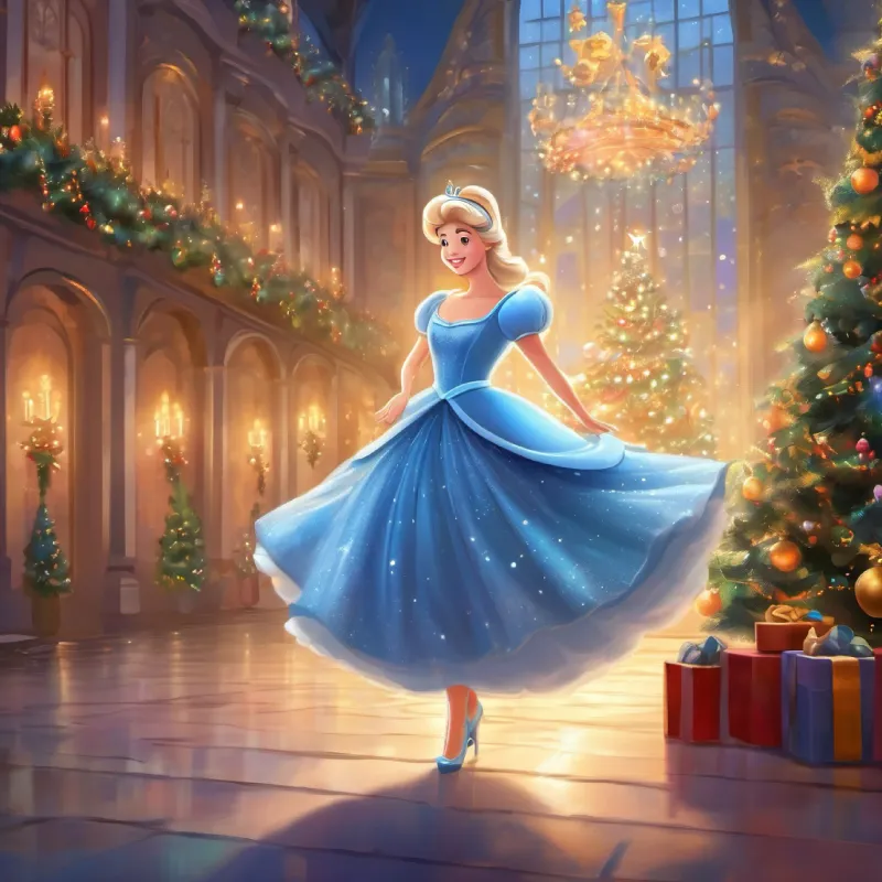 Cinderella, a kind-hearted girl, overcomes hardships and dreams of attending the royal ball with her fairy godmother, showcasing the power of dreams in a happily ever after.
