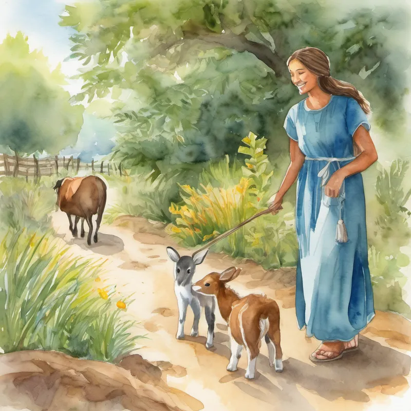 From that day forward, Eva had a special connection with nature. She loved taking care of animals and helping those in need, just like Jesus taught. Eva's friends and family were inspired by her kind heart and began to join her in acts of love and kindness. As Eva grew older, she continued to spread Jesus' love wherever she went. She became a teacher, sharing stories about Jesus' love and the miracles He performed. People from all over the world came to listen to her stories and learn about the power of faith and love.