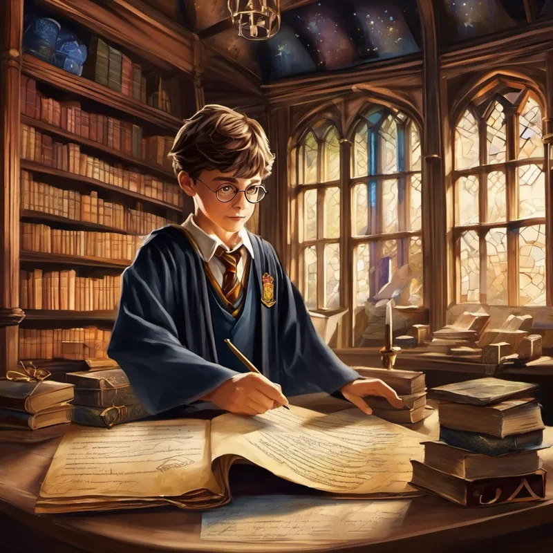 One day, something extraordinary happened. A letter arrived for Harry. But this wasn't an ordinary letter; it didn't have a stamp, and it was addressed in a mysterious way - "Mr. H. Potter, The Cupboard Under the Stairs, Privet Drive." Seeing his name on the envelope, Harry couldn't contain his excitement. He opened the letter to find an invitation to Hogwarts School of Witchcraft and Wizardry! Harry was a wizard, just like his parents, who, sadly, had passed away when he was a baby.