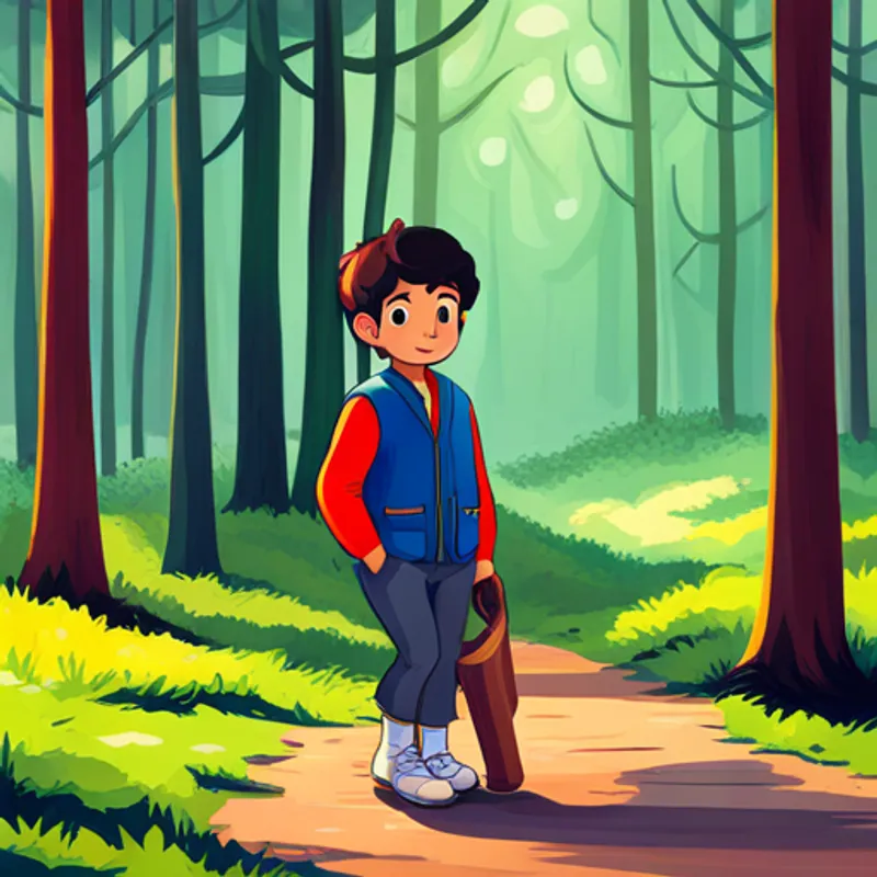 Diego camina por el bosque y encuentra a Pedro