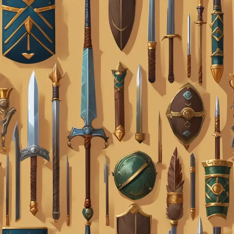 Describing the Amazons' weapons
