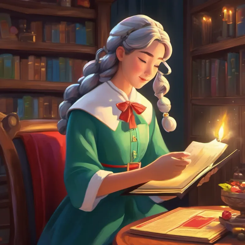 Metta reads her award notification, the highest honor for a healer