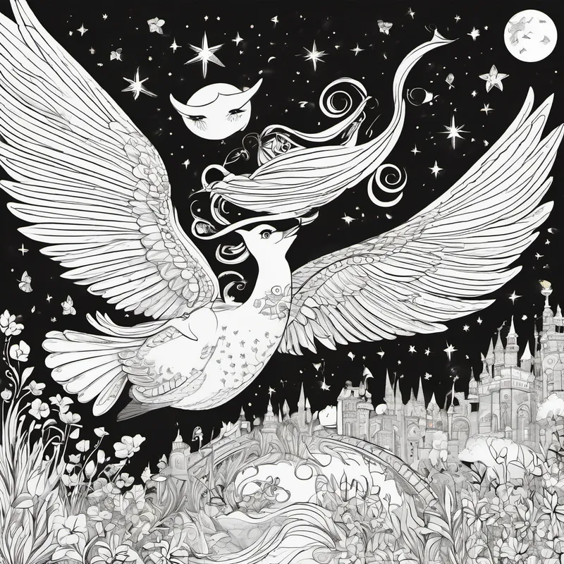 Lily's eyes widened with excitement. She had always believed in magic and was thrilled to meet this magical creature. Injy fluttered its wings and gently invited Lily to ride on its back. "Close your eyes and think of a happy place," whispered Injy. "We will embark on a magical journey to Dreamland."