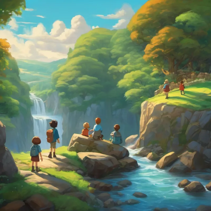 Children promise to keep the stone's secret, ponder future echoes of their fun