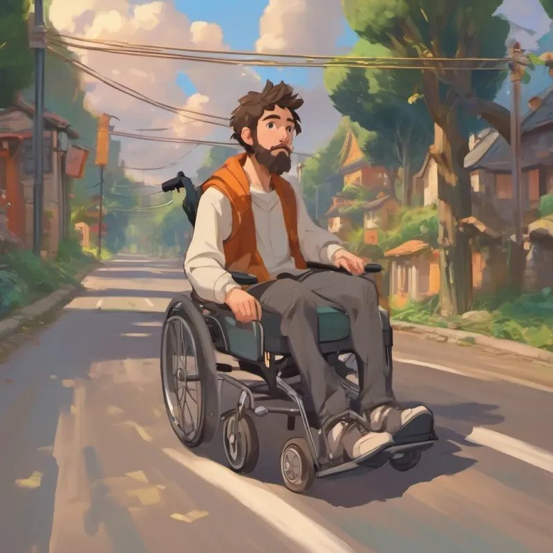 A chaotic race scene with various sounds and Shaun concentrated on driving, his eyes focused.