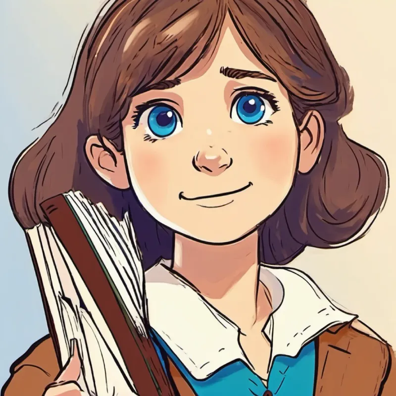 Teacher asks for reader, brown hair, blue eyes, always carrying a book volunteers, feeling anxious.