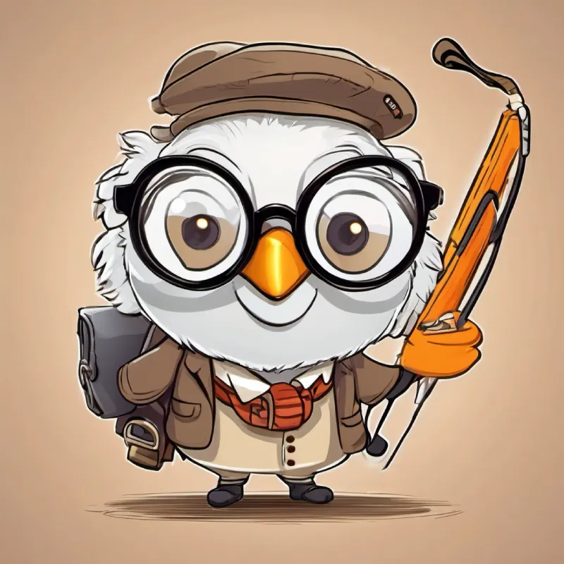 Wise old enzyme, friendly eyes, wears spectacles, holds a cane introduces Lock and Key model.