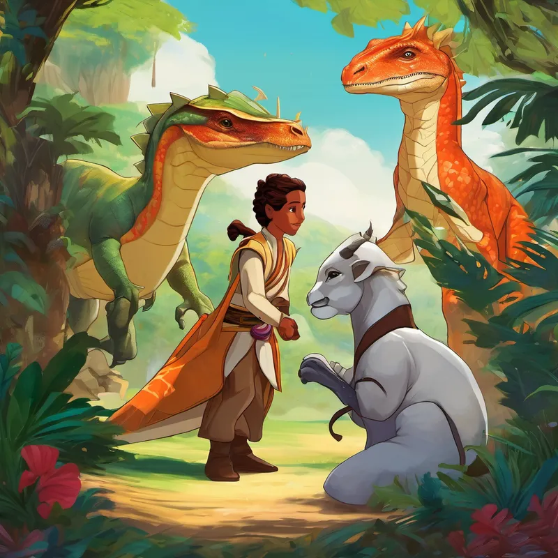 Com o visitante inesperado agora encontrado, o reino celebrou com uma grande festa. Dragões e dinossauros dançaram e voaram pelos céus em agradecimento à coragem da princesa Amidala e ao amor que surgiu entre ela e o cavaleiro Jedi. A partir desse dia, o reino mágico nas nuvens nunca mais foi o mesmo. A amizade entre dragões, dinossauros, a princesa Amidala e o cavaleiro Jedi se fortaleceu ainda mais. Juntos, eles continuaram a explorar o reino, enfrentar desafios e espalhar amor e bondade por onde passavam.