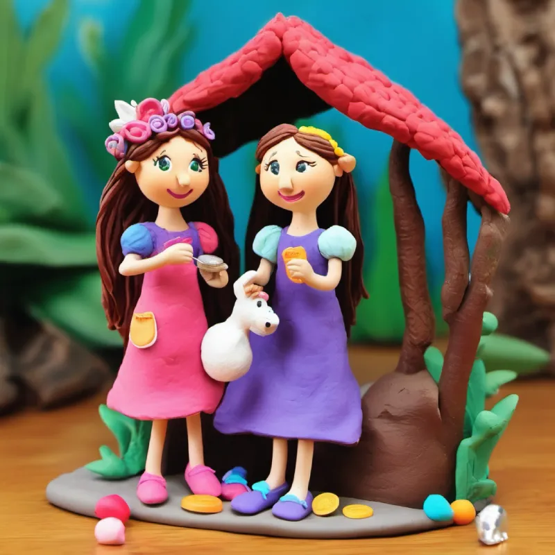 Sisters find coins, confirming the Tooth Fairy's visit.