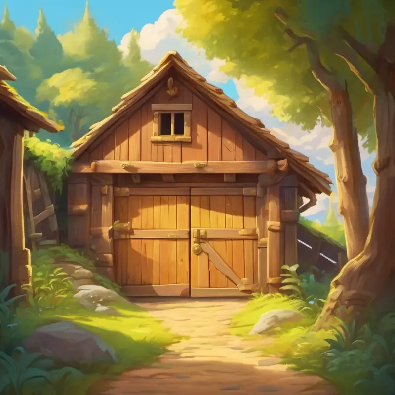 Discovery of a treasure map on the barn door.