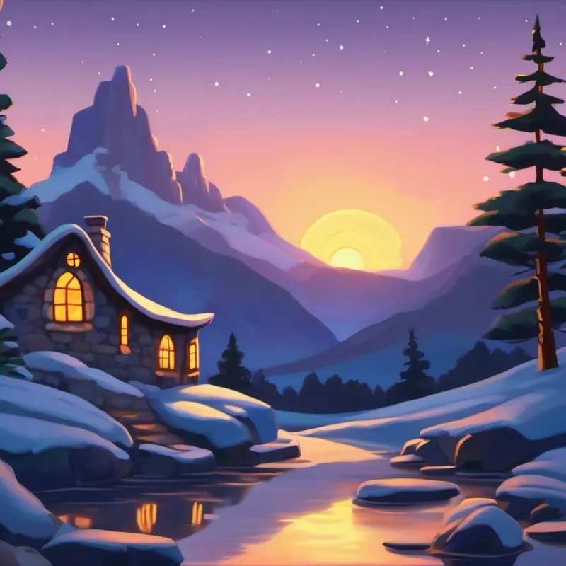 Stone transforms shadow into gentle twilight