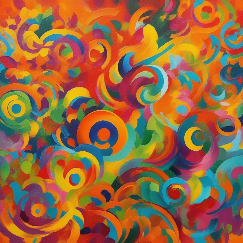 Vibrant colors, rebellious energy, now transformed and responsible helping at home, happy family, warm and welcoming colors