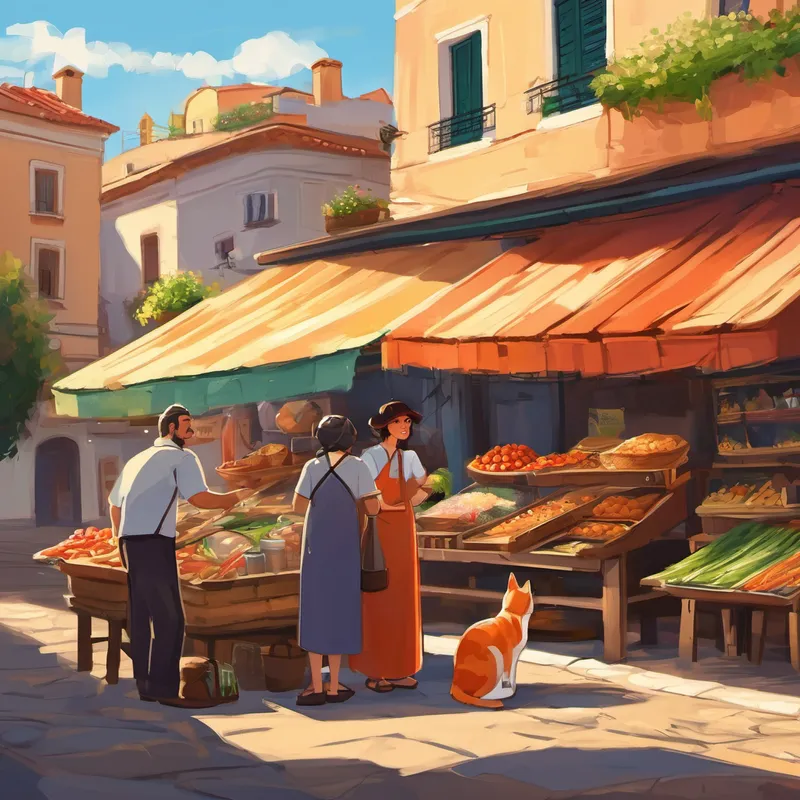 But living on the streets was challenging, as they didn't always find enough food. So, Ece and Dimitris decided to try their luck in the bustling market. They politely approached the kind market vendors, who shared some leftover fish and juicy scraps. The cats' tummies were filled, and their determination grew stronger each day. As time passed by, Ece and Dimitris built their lives in Athens with love, friendship, and determination. Their bond became an inspiration to everyone they encountered. People would admire their vibrant personalities and often lend a helping hand.