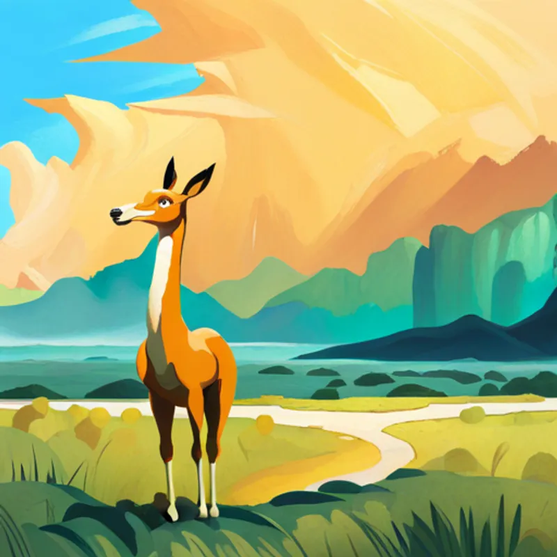 Lily observing the massive size and movements of the Tallneck