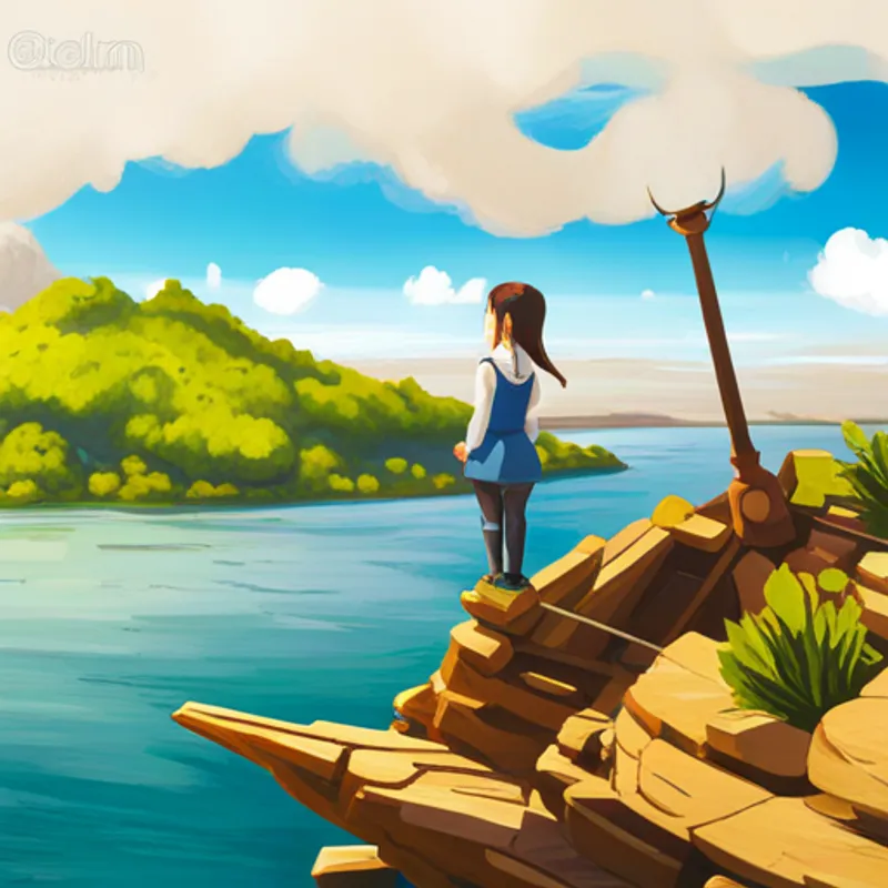 Lily marveling at the stunning view from the Tallneck's neck