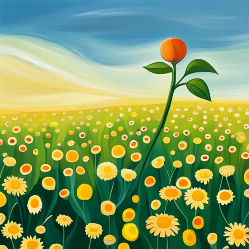 Lonely seed dreaming of a flower