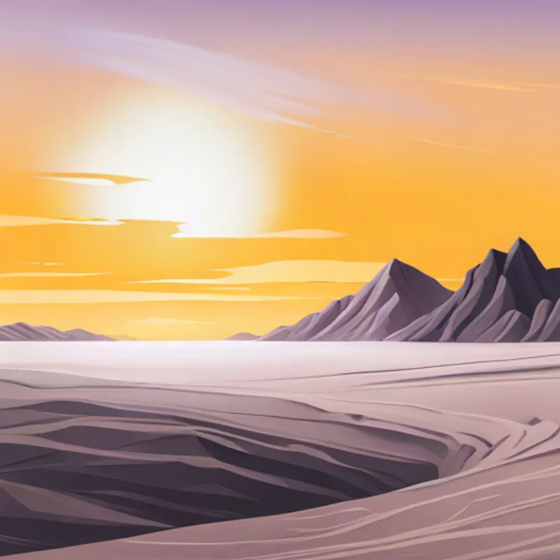 Hot desert with little water