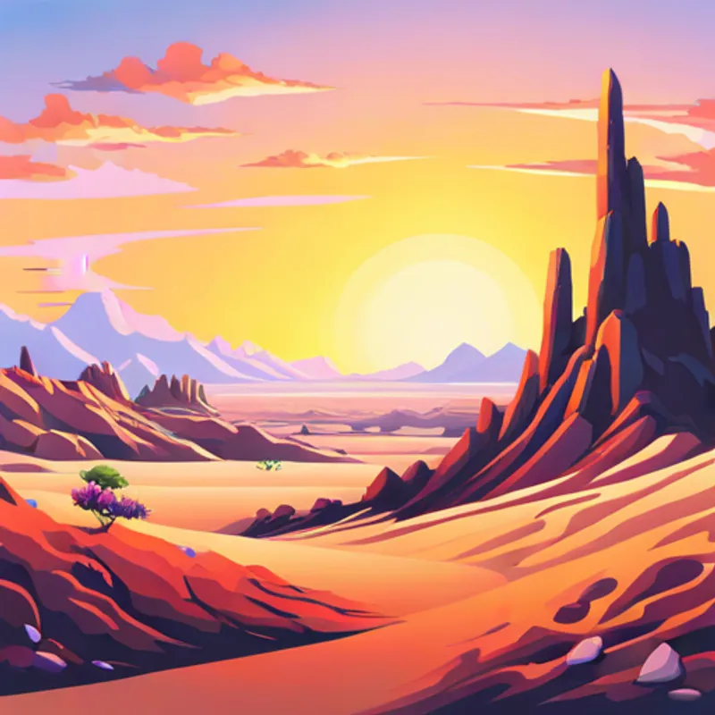 Beautiful flower in the desert