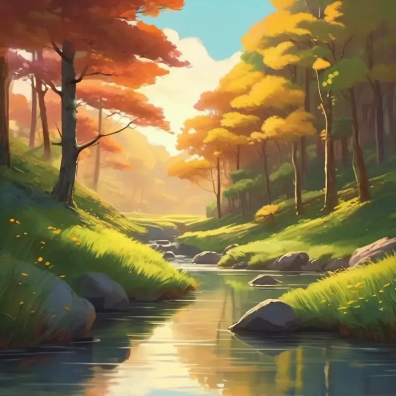 Following the stream, noticing nature's beauty, calming scenery