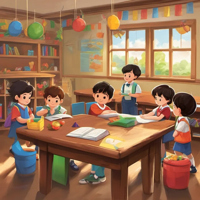 Once upon a time, in a small town, there was a 1st-grade classroom filled with laughter and excitement. In this special class, there was a little boy named Dominic who loved learning new things. Dominic was an excellent student, but sometimes he forgot how important it was to follow the classroom rules. In Ms. Urrutia's class, there were many fun activities and games to play. They had storytime, math challenges, and even a special corner with colorful toys. But to make sure everything went smoothly, Ms. Urrutia had some important rules that everyone needed to follow.