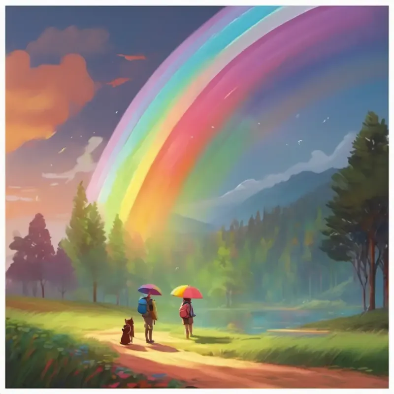 They eventually find the rainbow they've been seeking.