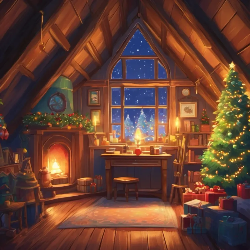 The attic is transformed into a magical place of friendship.