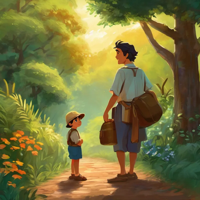 El anciano sabio sonrió y dijo: "¡Bienvenido, Diego! He esperado mucho tiempo para poder revelarte secretos sobre tu pasado y tu destino. Eres un niño muy especial y hay un gran propósito esperando por ti". Diego estaba perplejo y emocionado a la vez. Siguió al anciano sabio mientras caminaban por los jardines, deteniéndose ocasionalmente para que el anciano sabio pudiera contarle historias fascinantes sobre sus antepasados.