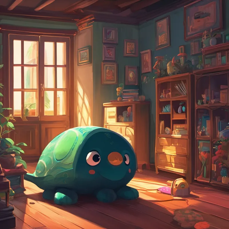 When the last toy was put away, Juju stood back and admired her room. It was a beautiful sight to behold. The creature, who had been watching from the shadows, suddenly vanished into thin air, realizing that chaos had no place in such serenity. From that day on, Juju's room remained neat and tidy, a space where her creativity and dreams could thrive. The creature was never seen again, as Juju had learned the power of order and the joy of a tidy space.