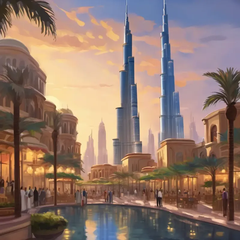 Visiting Burj Khalifa, amazed by height