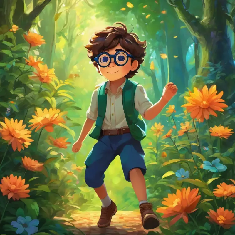 Leo is a boy with special glasses that make the world magical explores an enchanted forest with Flowers in the enchanted forest turn into tall, dancing flowers when Leo wears his glasses and Animals in the enchanted forest become talkative and sing with Leo's glasses.
