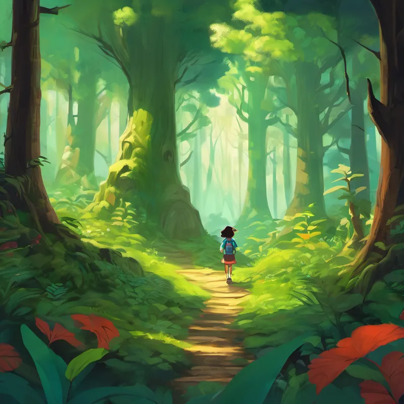 Anaya, filled with compassion, knew she had to find a way to save the forest and help the monsters. She asked the monsters to trust her and promised she would do her best to make things right. Using her incredible abilities, Anaya swung to the magical forest and met with the land developers. She shared an honest and heartfelt account of what was happening to the monsters and the forest. The land developers, moved by Anaya's sincerity, decided to reconsider their plans.