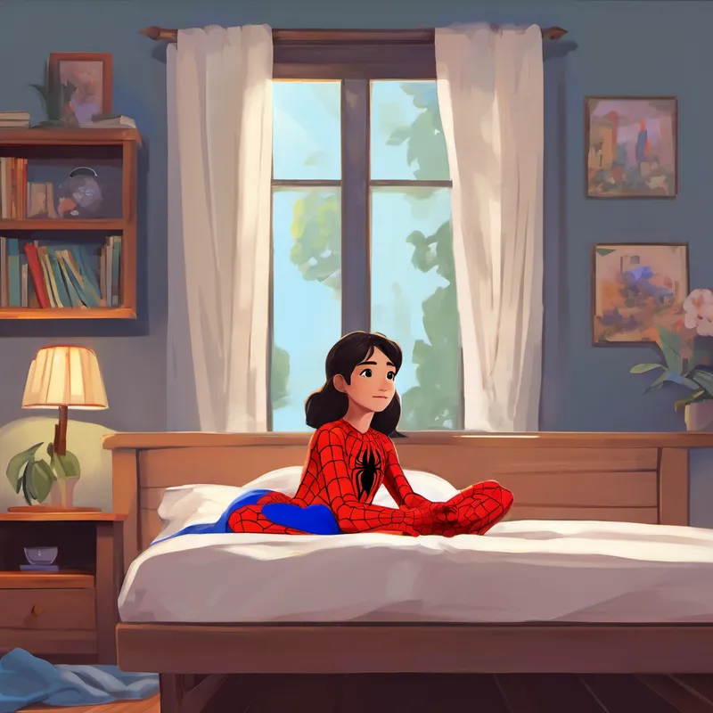 And so, every night, as Anaya lay in bed, she felt proud of herself for using her special abilities for good. She knew that honesty was not only her greatest power but also the key to being a true hero, just like Spiderman. The end.