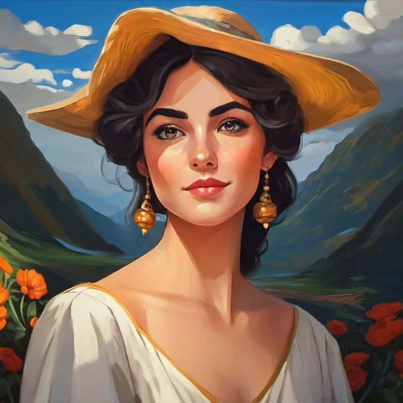 El Apuesto, valiente y con cabello oscuro y ojos brillantes. y la mujer más hermosa