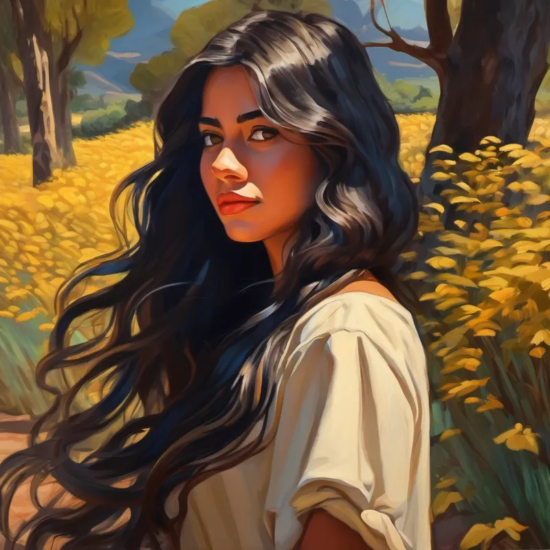 El Apuesto, valiente y con cabello oscuro y ojos brillantes. y la mujer encontrando un lugar para establecerse