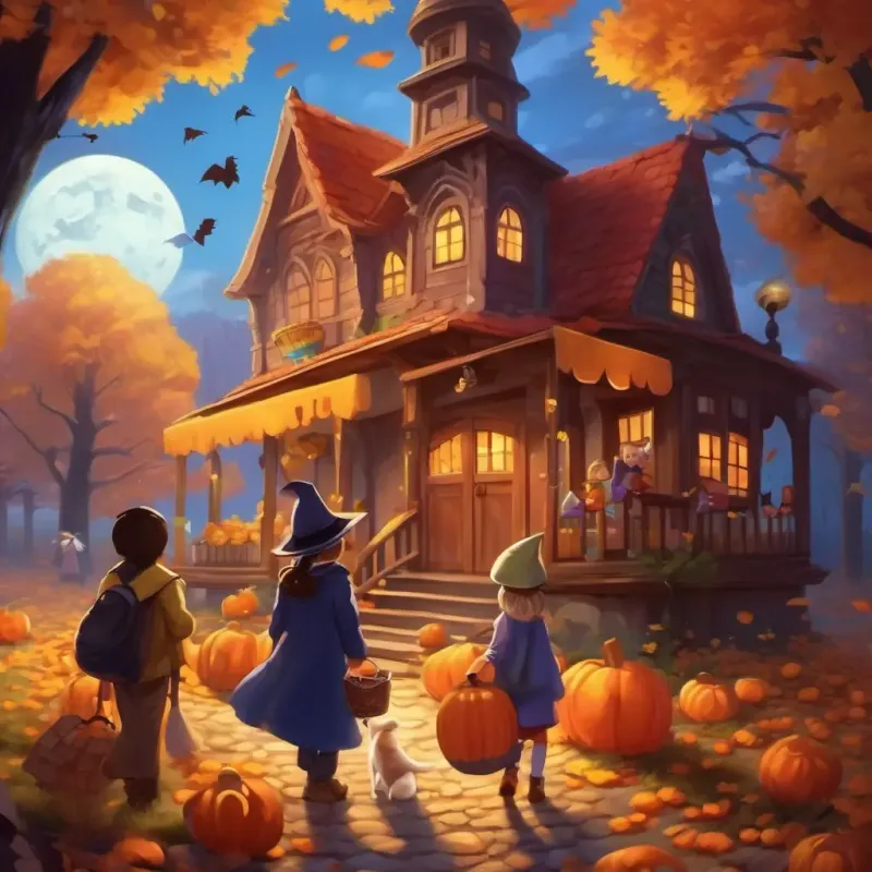 End of trick-or-treating leads to sharing stories and enjoying candy