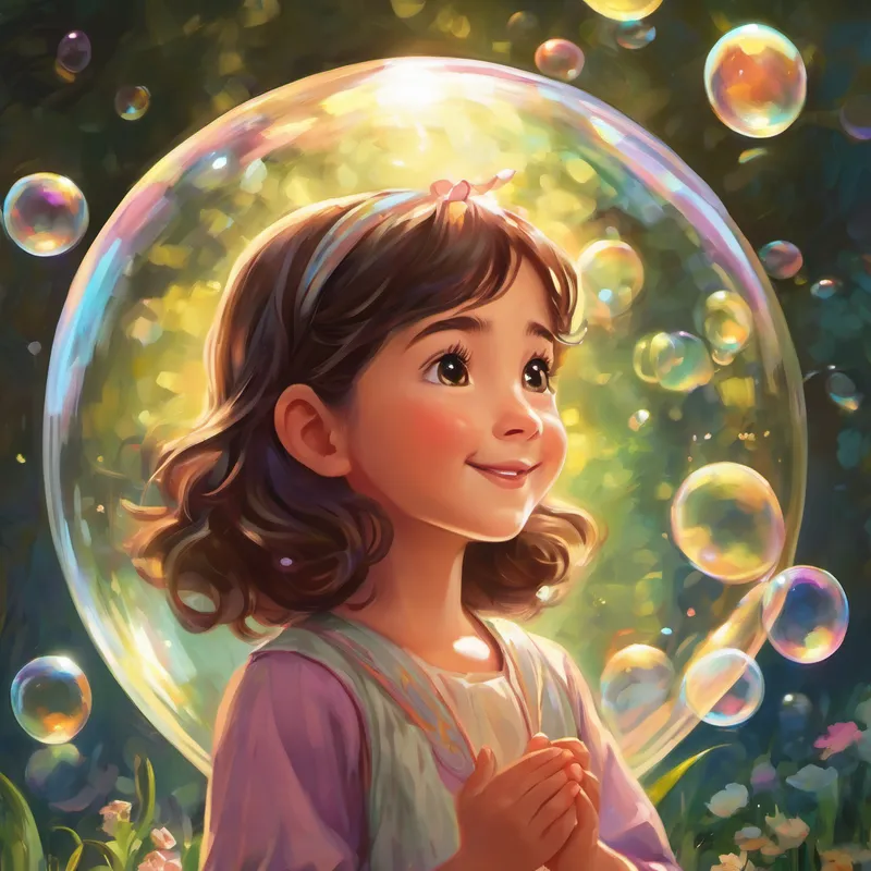 Everyone gathered in awe, clapping their hands and giggling with delight. Lily had done it - she had created the biggest, most beautiful bubble ever, thanks to her perseverance and the unwavering support of her friends. As the bubble gracefully floated higher and higher, Lily felt a tremendous sense of accomplishment and happiness. She learned that sometimes, when things don't go as planned, it's important to reach out for help and have faith in the power of friendship.