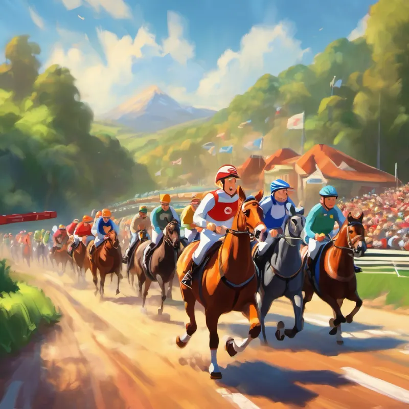 The race day with Donald feeling nervous at the starting line.