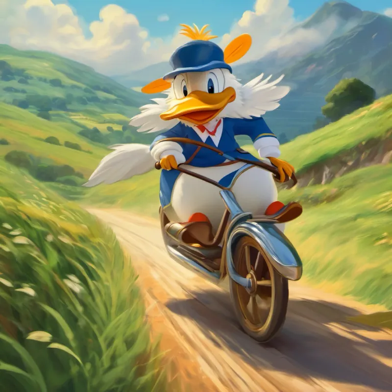 The race begins with Donald giving his best effort.