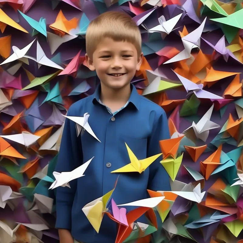 A young boy with a quick wit and problem-solving skills. shares his plan with the village council and gets their support.