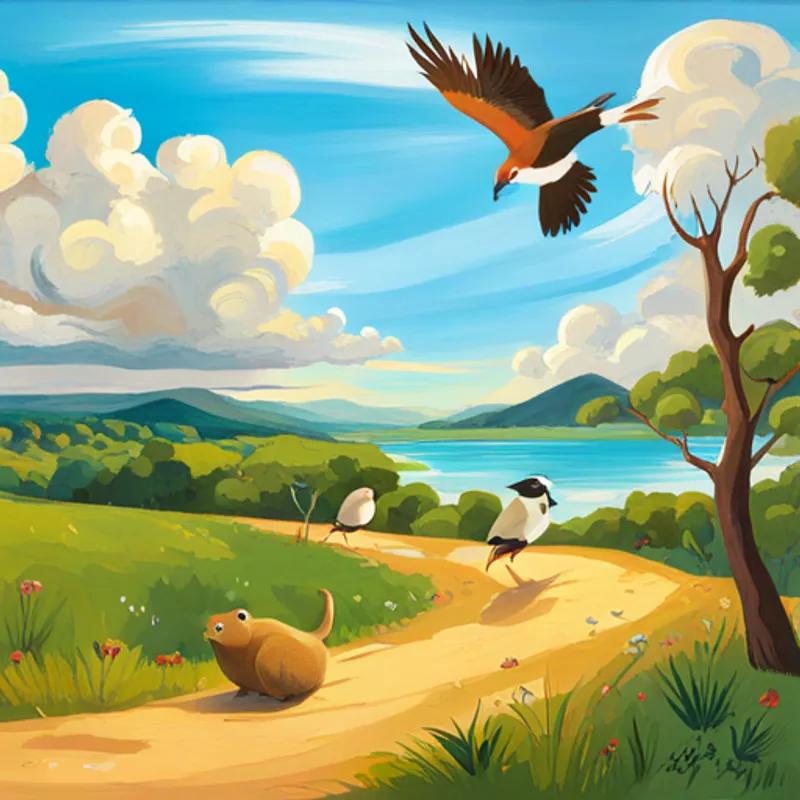 Birds joining the fight and scaring mice away