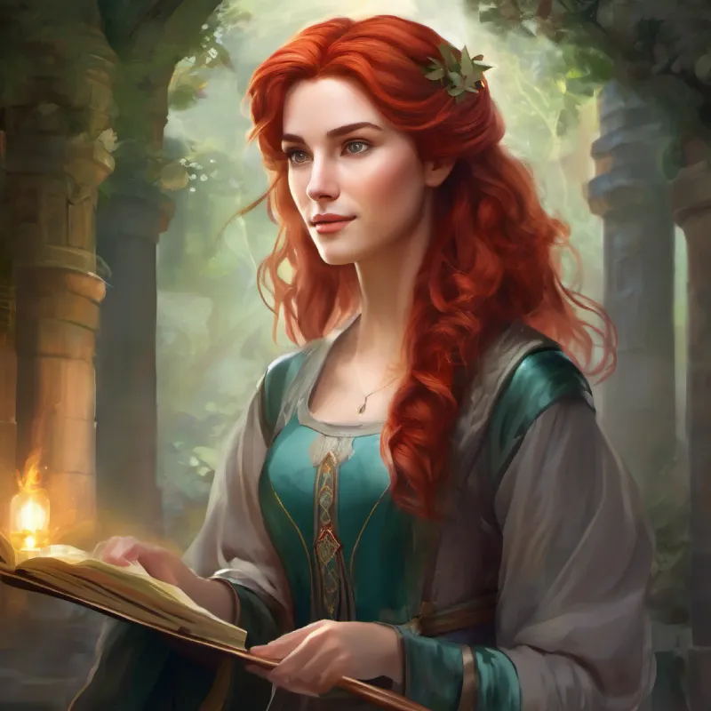 Quiet, kind man with a gentle smile, greying hair's confusion, Red-haired, imaginative girl with bright eyes and fair skin introduces herself.