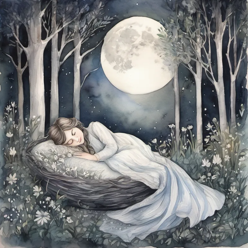 And so, as the moonlight wrapped them in its embrace, Lily fell into a peaceful sleep, dreaming of the magical forest and the love that had saved it.