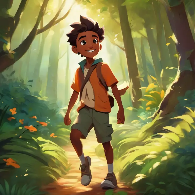 Introducing Efe is a lively boy with sparkling brown eyes and sun-kissed skin and his energetic nature in the magical forest.