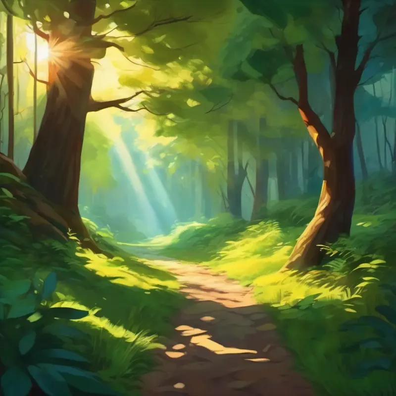 Entering a dense forest, play of light and shadows.