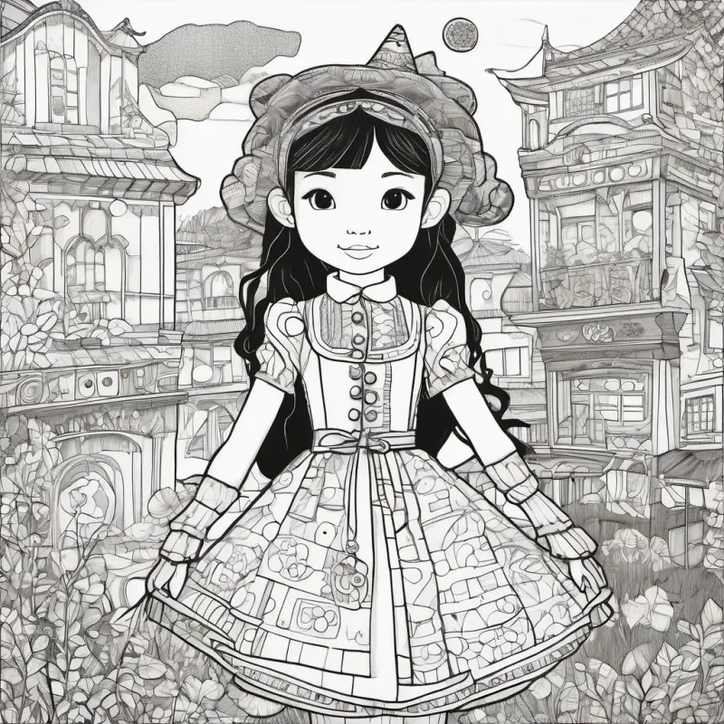 Patchwork dress, button eyes, yarn hair shares her dream of puppet theater stardom